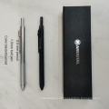 Und stal schwarz 4 in 1 multifunktionaler Stift 3Colors Ballpoint Pen 1 Bleistift -Schwerkraft -Sensor Multifunktionaler Stift zum Schreiben
